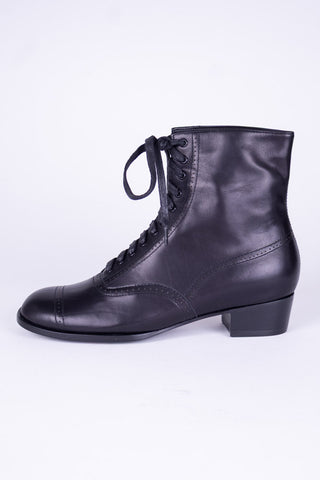 1900s / 1910s Edwardian teenage lace-up boots - black - Josephine