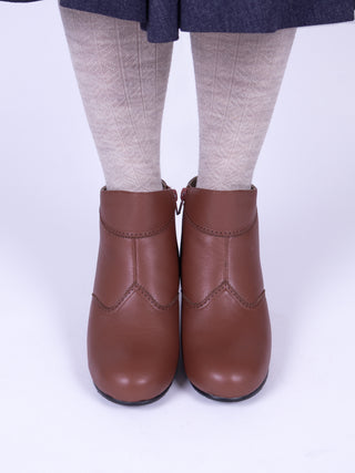 1940s Winter Ankle Boots – Brown – Marion