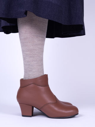 1940s Winter Ankle Boots – Brown – Marion