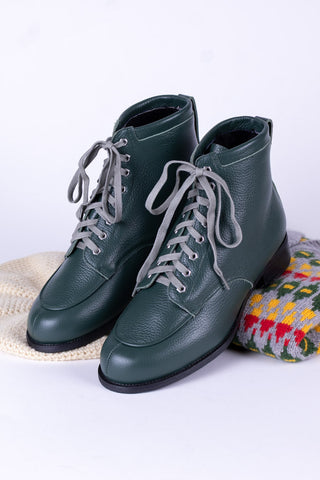1930er/1940er Winter-Schneestiefel mit Fellfutter - Brown - Rita