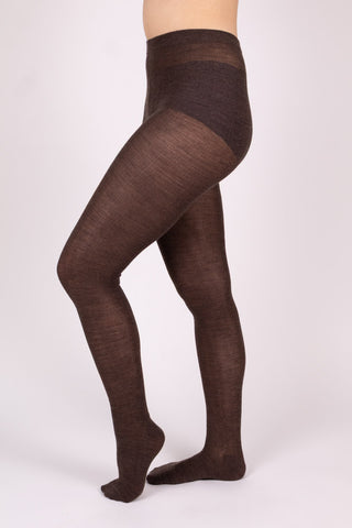Wollstrümpfhose – Braun meliert – Anita