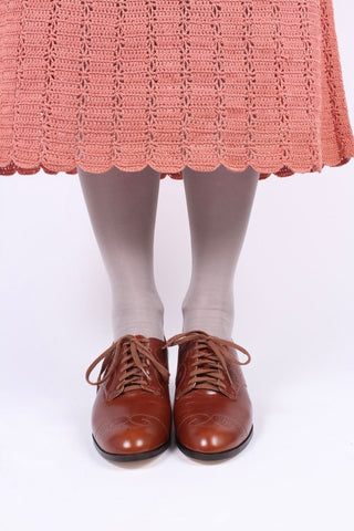 Classic 1930s Oxfords - Cognac Brown - Juliette - memery