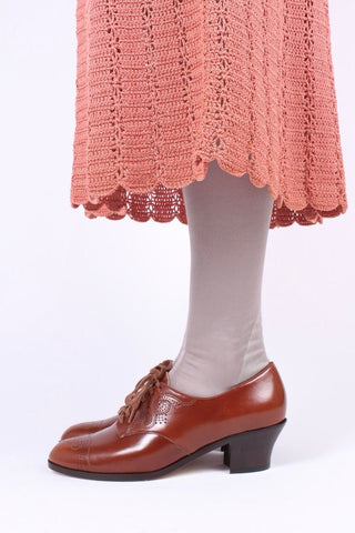 Classic 1930s Oxfords - Cognac Brown - Juliette - memery