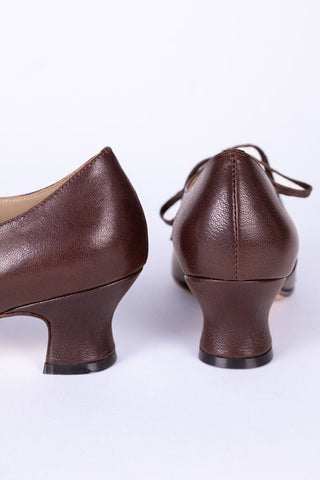 Early 1920s everyday shoes - Dark Brown - Georgina - memery