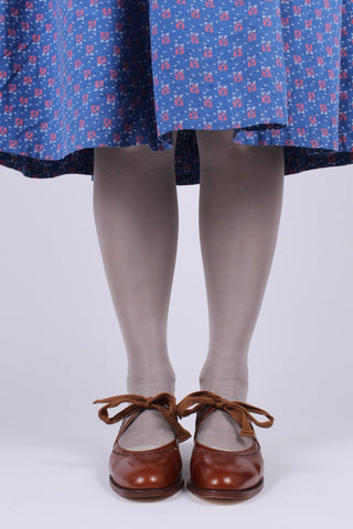 Early 1930s flats with cutouts - Cognac Brown - Anna - memery