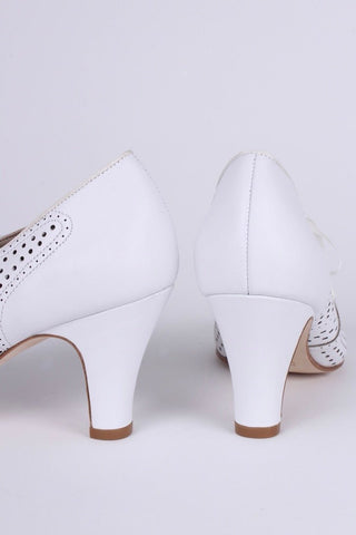 Early 1930s oxford high heels - White - Marie - memery