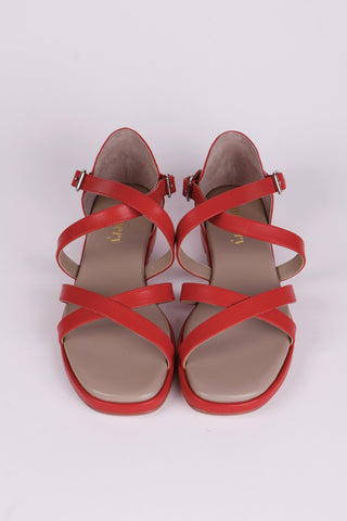 Early 1950s summer sandals - Red - Sophia - memery