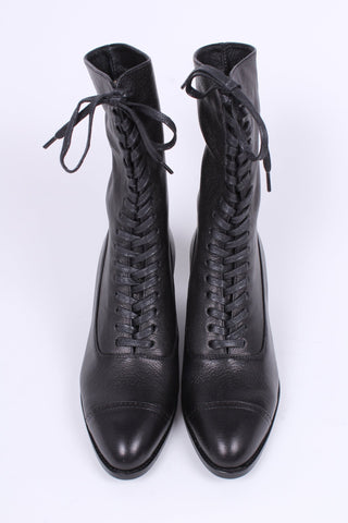 Edwardian everyday walking boot, 1910 - Black - Alice - memery