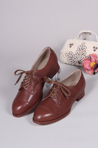 1940s Derby shoes - Brown - Eleanor