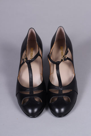 Early 1930s  Art Deco evening sandals - Black - Helen