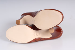 Early 1930s oxford high heels- Cognac Brown - Marie