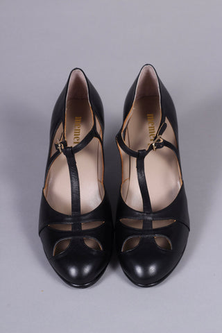 Early 1930s Art Deco evening sandals - Black - Helen - memery