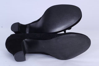 VEGAN shoes - 40s vintage style pumps with shoe lace - Black - Esther - memery